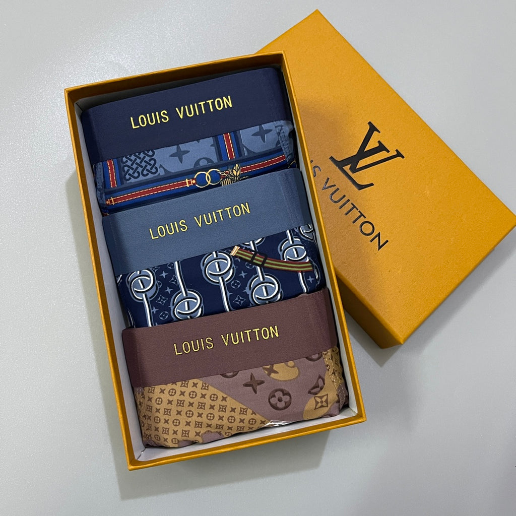 Louis Vuitton Nylon Blend Men's Boxer Briefs - 3-Piece Box
