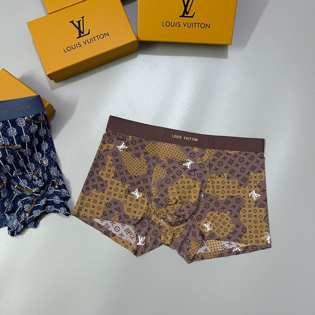Louis Vuitton Nylon Blend Men's Boxer Briefs - 3-Piece Box