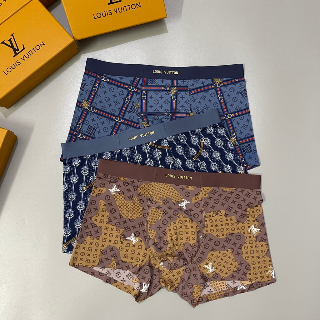 Louis Vuitton All-Over Motifs Men's Boxer Briefs - 3-Piece Box