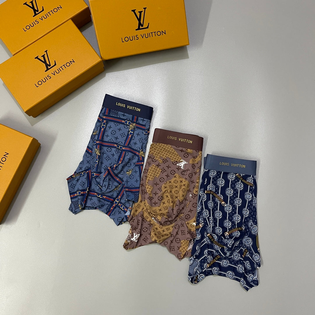 Louis Vuitton Ornate All-Over Prints Men's Boxer Briefs - 3-Piece Box