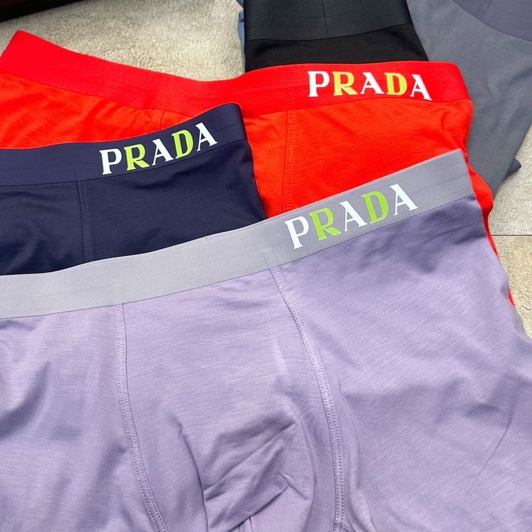 Prada Clean Logo Waistbands Men's Boxer Briefs - 3-Piece Box