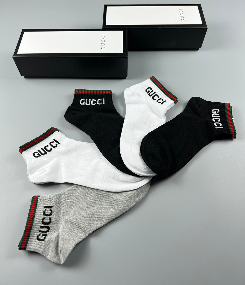 Gucci Cotton Breathable Socks – 5-Pair Pack