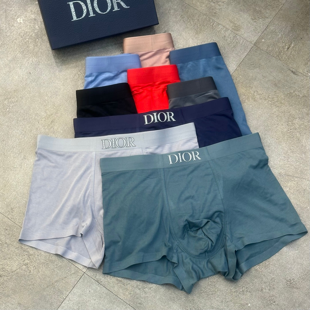 Dior Clean Logo Waistbands Men's Boxer Briefs - 3-Piece Box