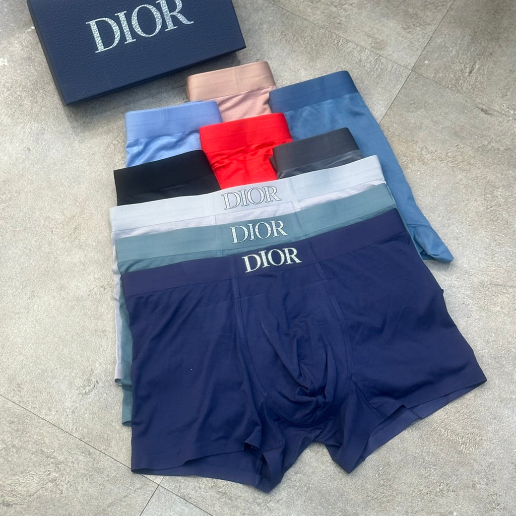 Dior Clean Logo Waistbands Men's Boxer Briefs - 3-Piece Box