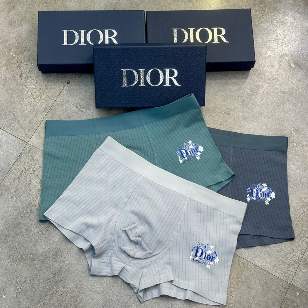 Dior Cotton Men's Boxer Briefs - 3-Piece Box