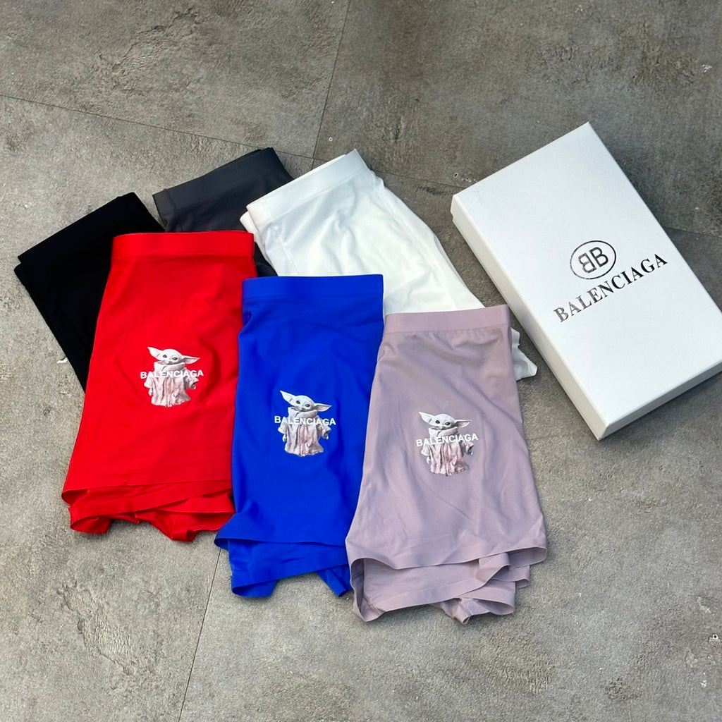 Balenciaga Illustrated Front Graphics Men's Boxer Briefs - 3-Piece Box