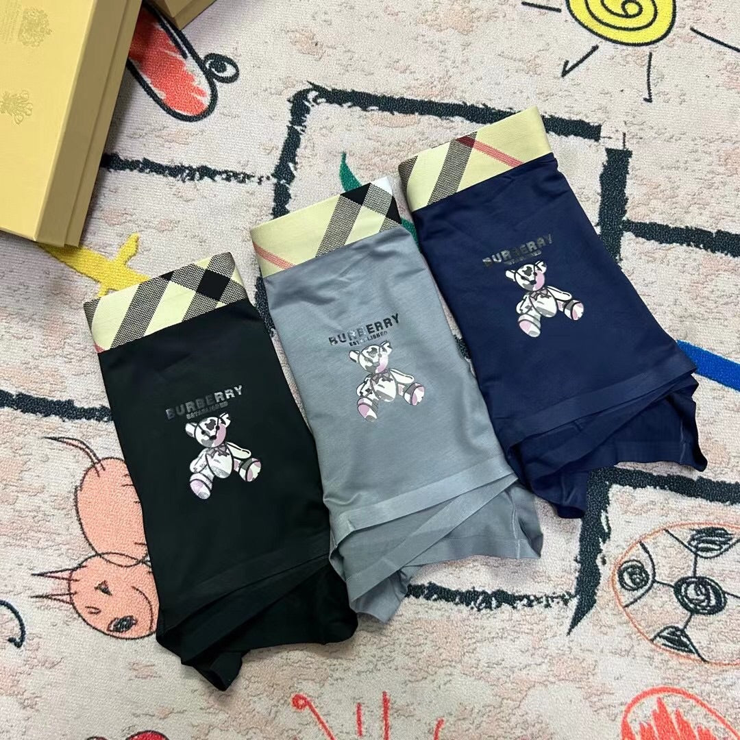 Burberry Clean Logo Waistbands Men's Boxer Briefs - 3-Piece Box