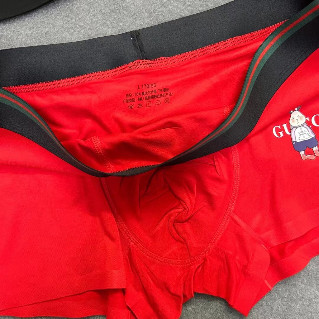 Gucci Contrast Waistbands And Understated Front Branding Men's Boxer Briefs - 3-Piece Box