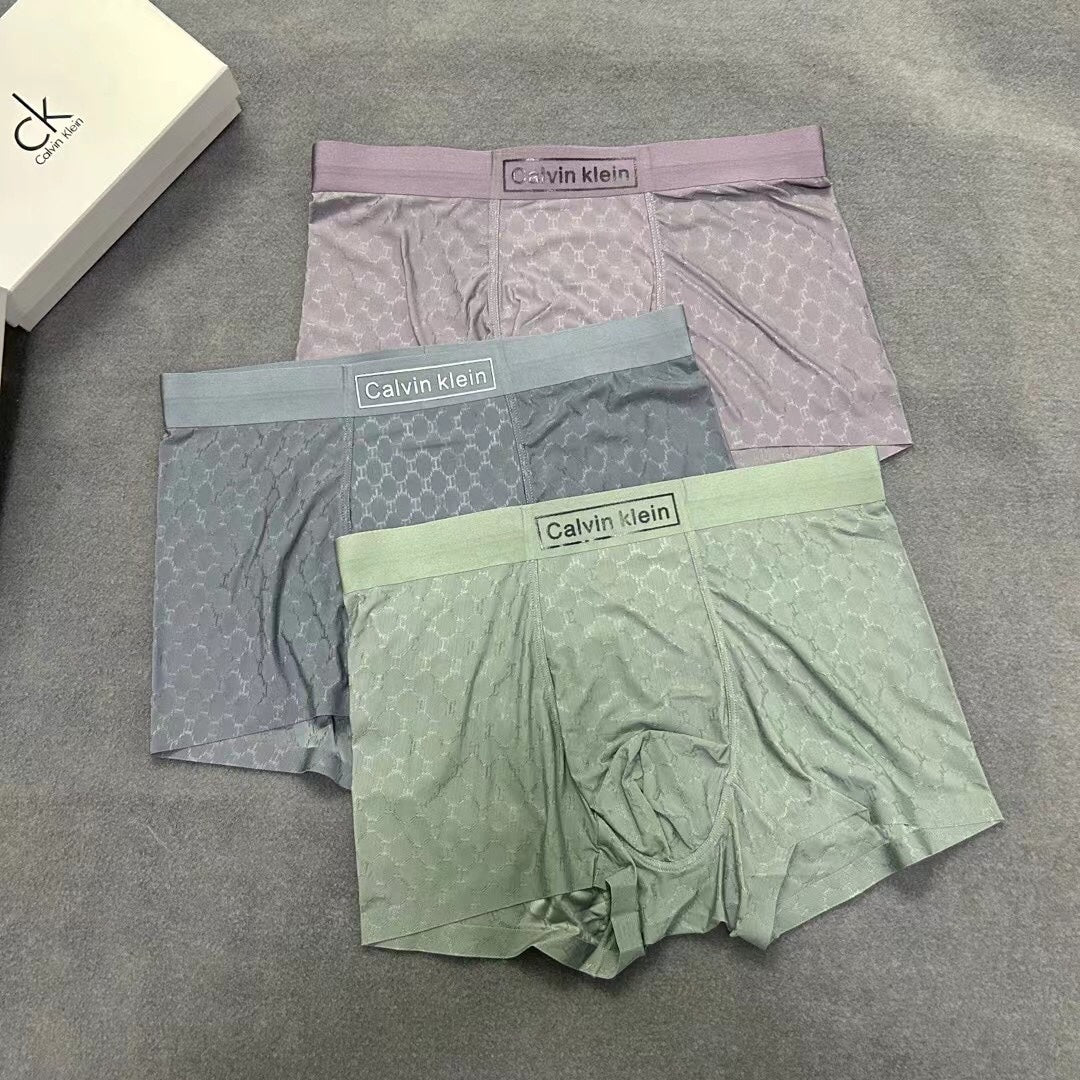 Calvin Klein Clean Logo Waistbands Men's Boxer Briefs - 3-Piece Box