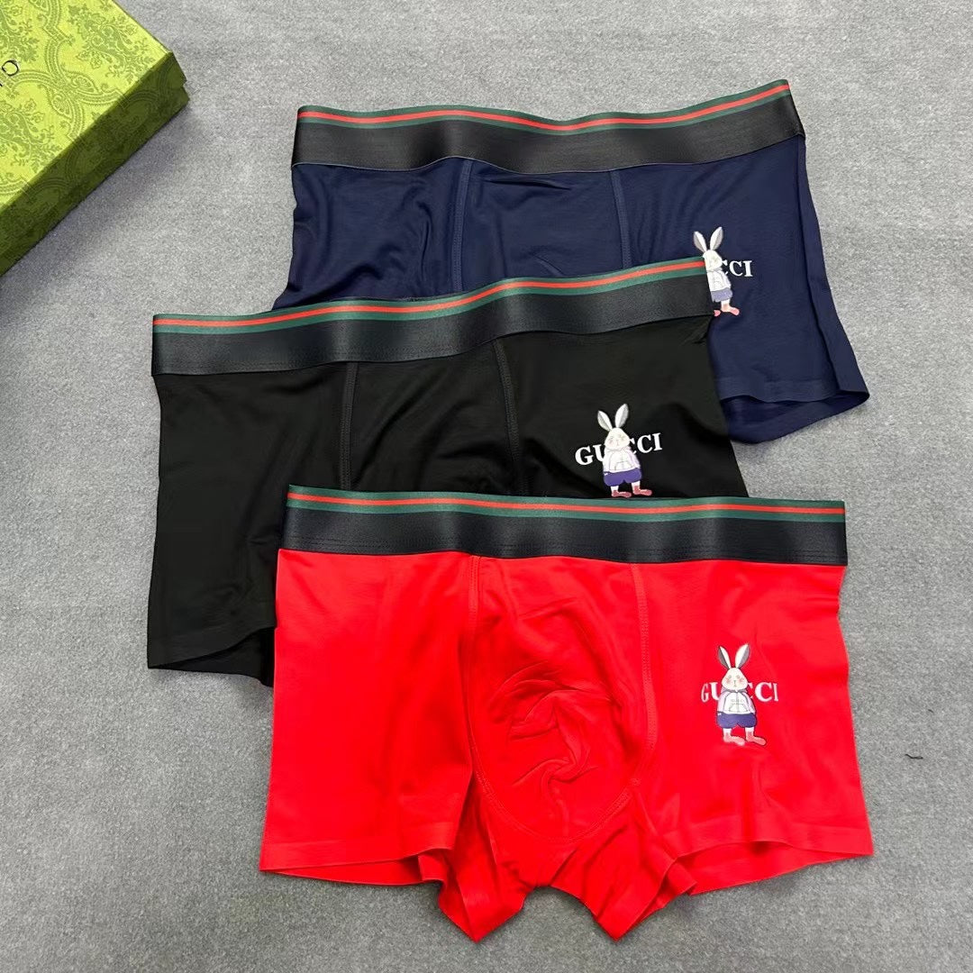 Gucci Character Graphics And Stripe Waistbands Men's Boxer Briefs - 3-Piece Box