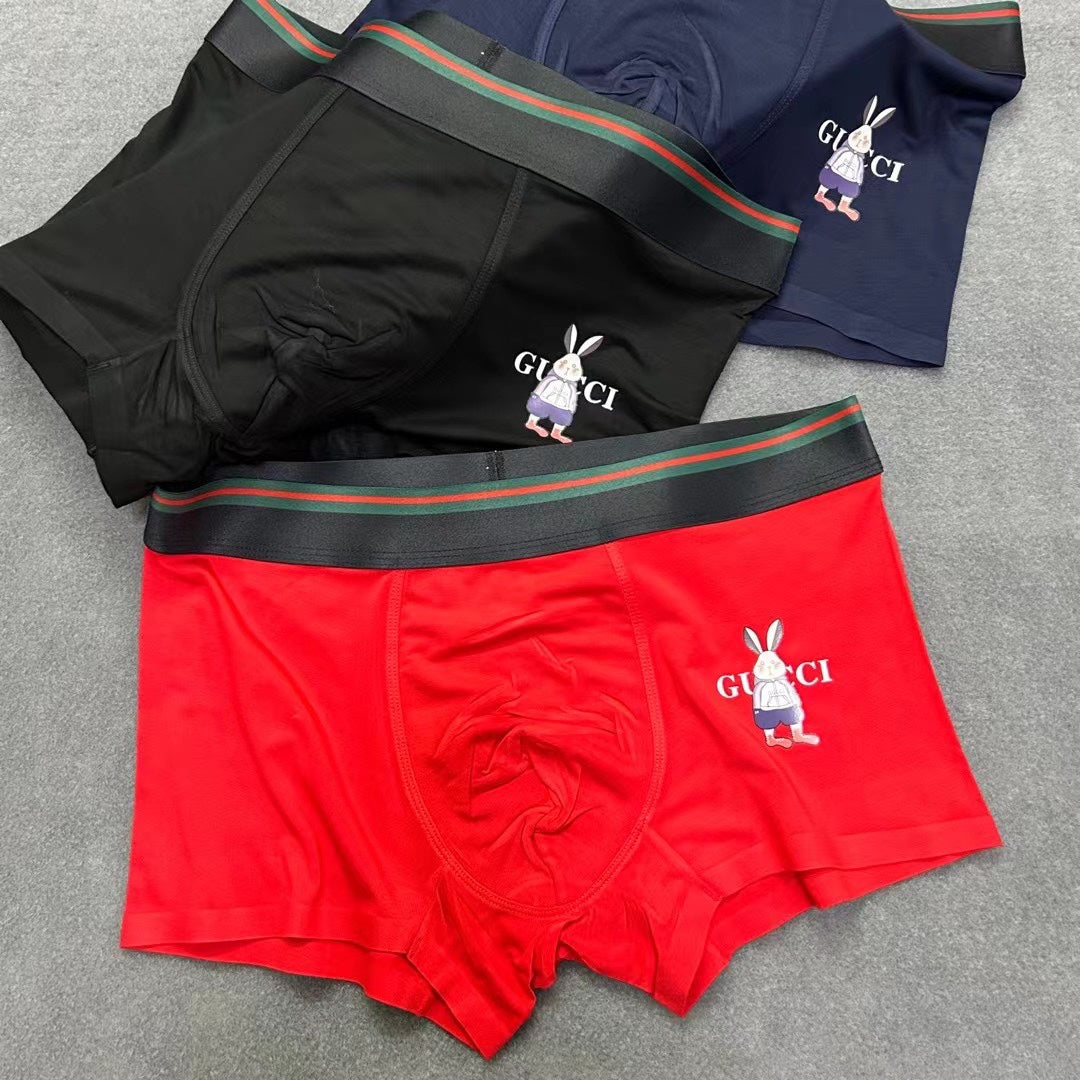 Gucci Character Graphics And Stripe Waistbands Men's Boxer Briefs - 3-Piece Box