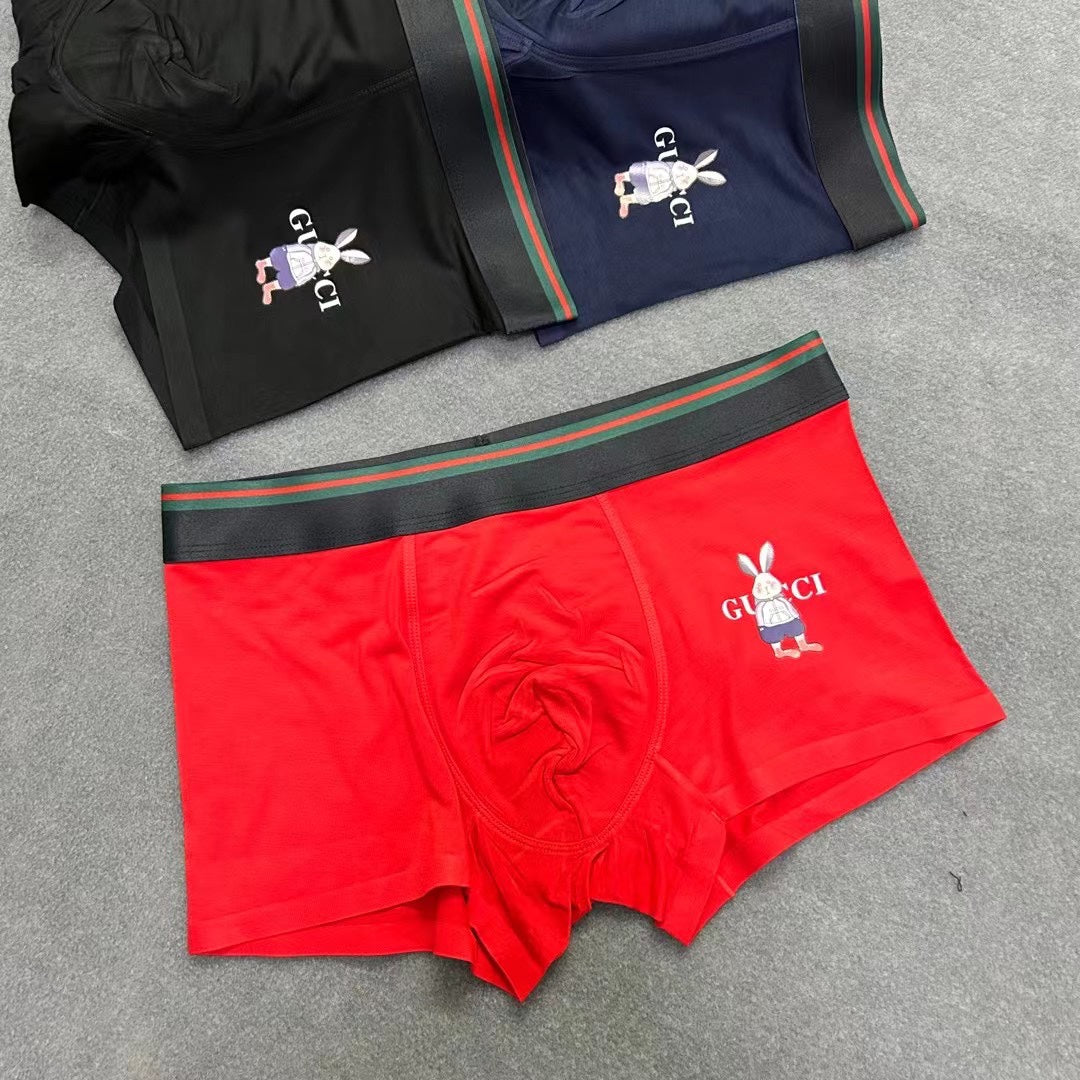 Gucci Character Graphics And Stripe Waistbands Men's Boxer Briefs - 3-Piece Box
