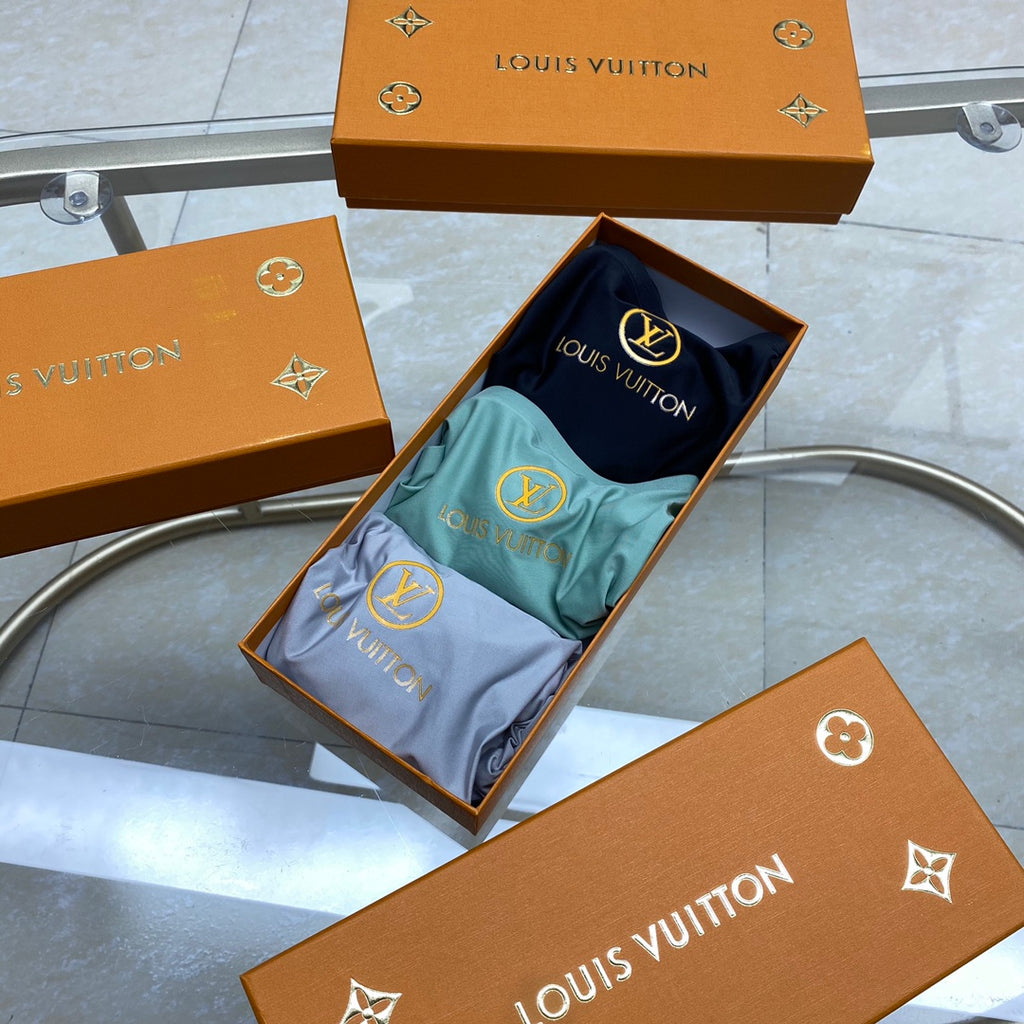 Louis Vuitton Ice-Silk Men's Boxer Briefs - 3-Piece Box - Sizes L-XXXL