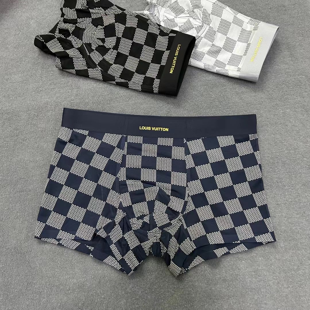 Louis Vuitton Visible Branded Waistband Or Emblem Details Men's Boxer Briefs - 3-Piece Box