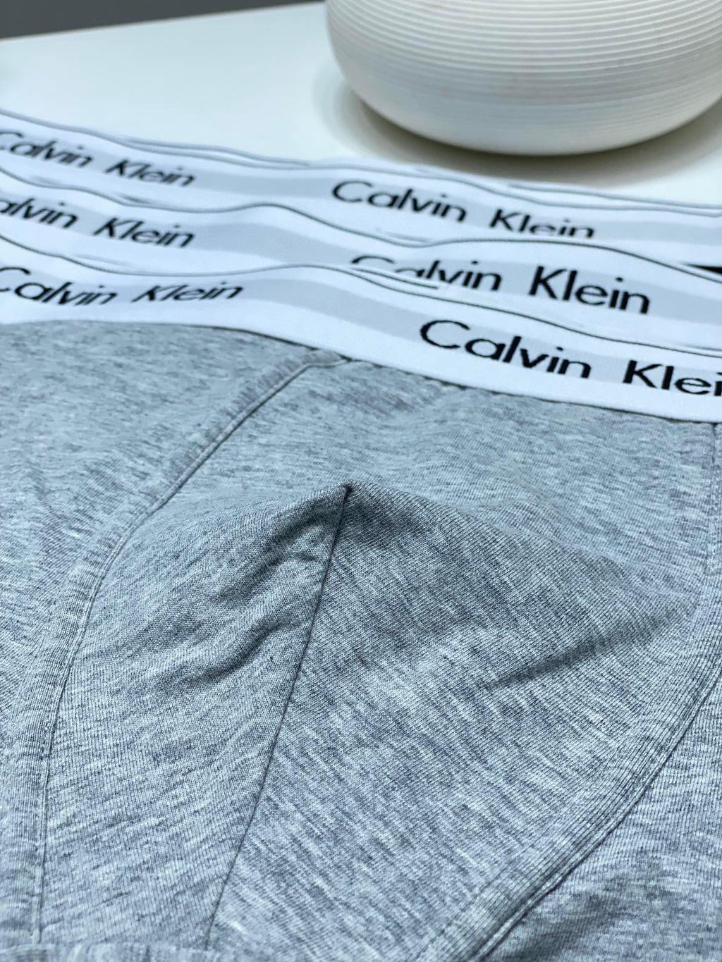 Calvin Klein Long-staple cotton Clean White Waistbands Men's Boxer Briefs - 3-Piece Box