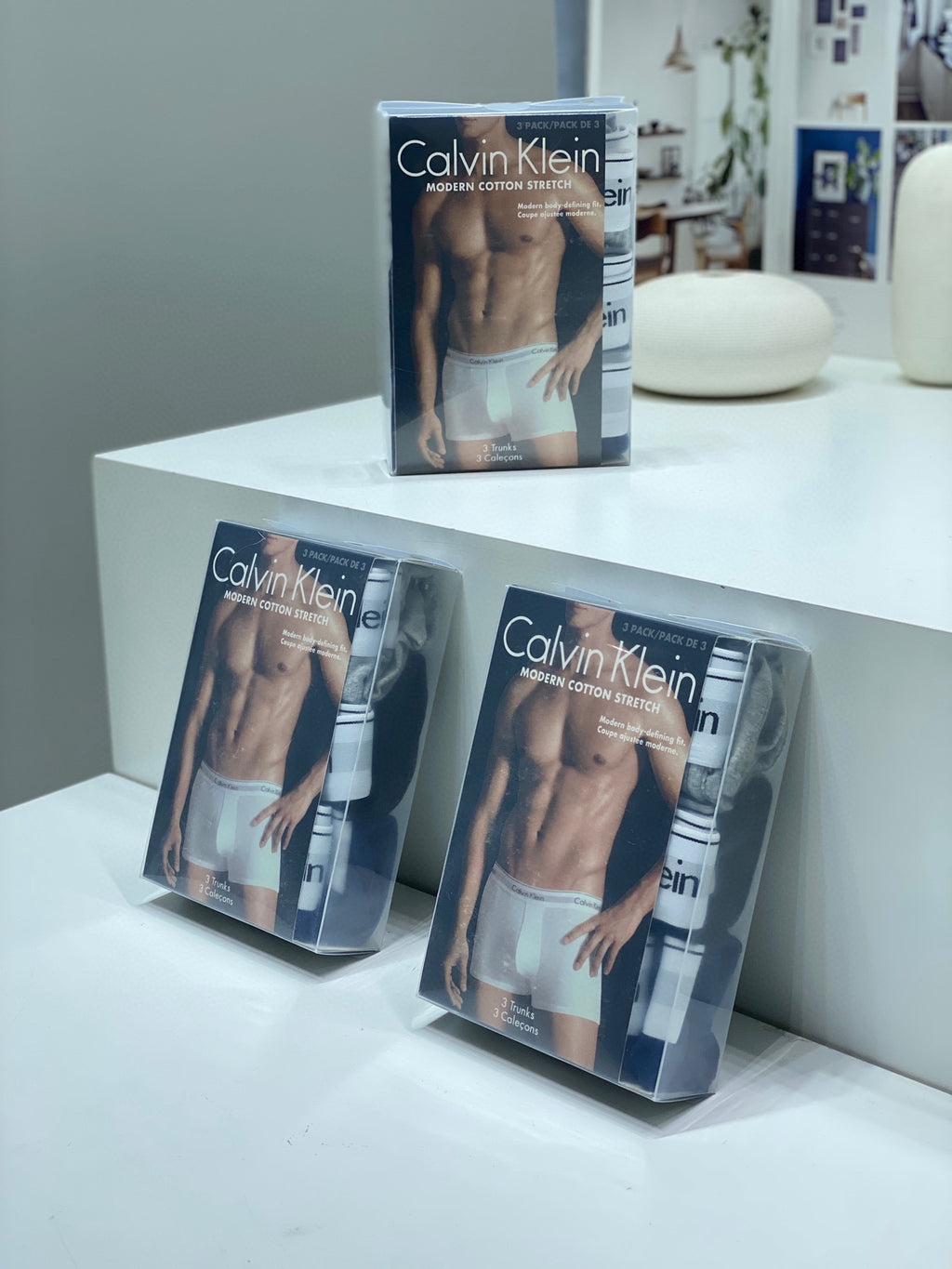 Calvin Klein Long-staple cotton Clean White Waistbands Men's Boxer Briefs - 3-Piece Box