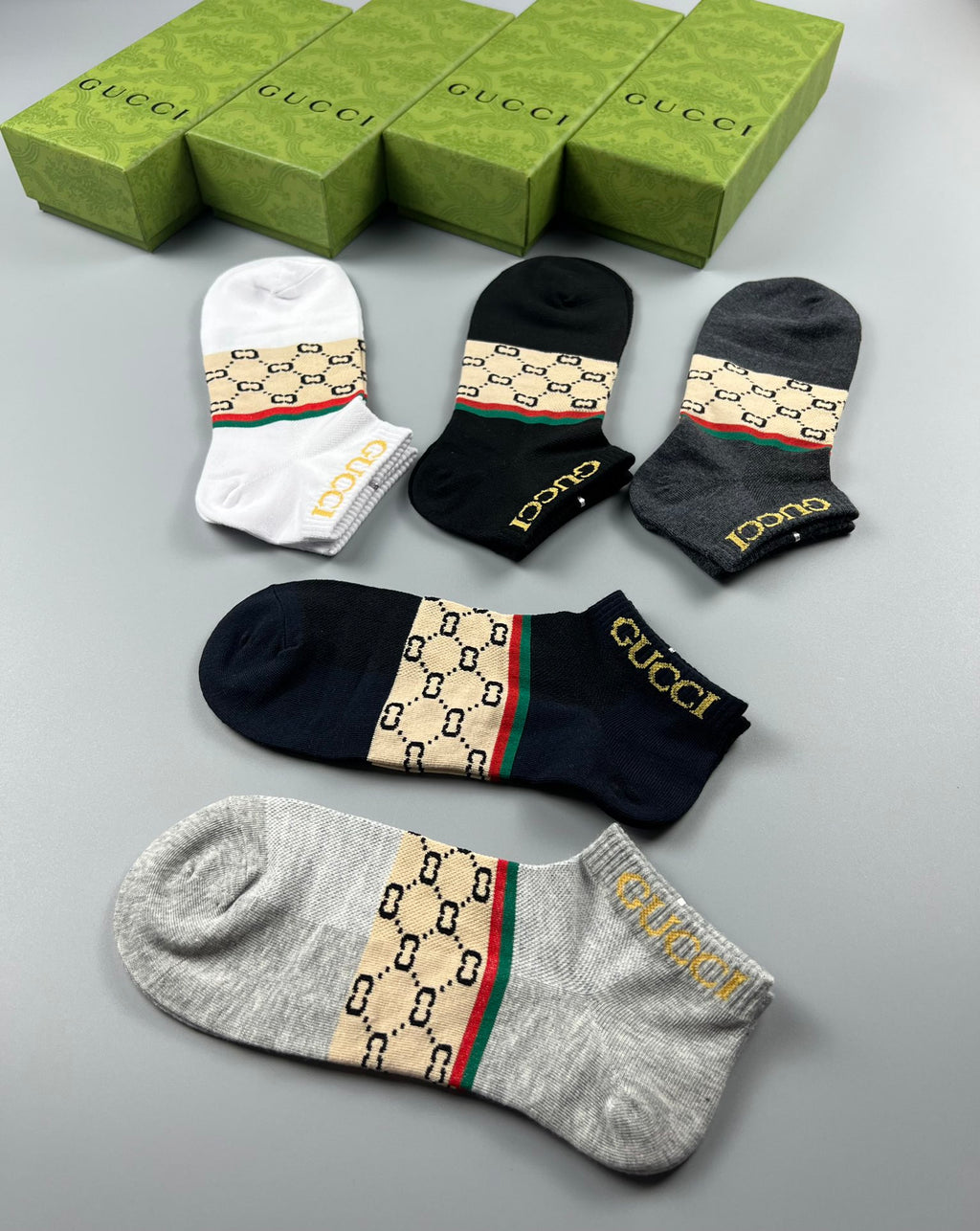 Gucci Cotton Short Socks - 5-Pair Pack