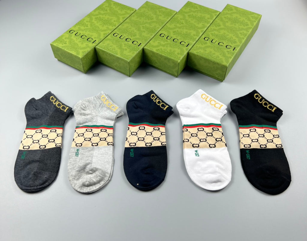 Gucci GG-Band Ankle Socks - Box of 5 Pairs
