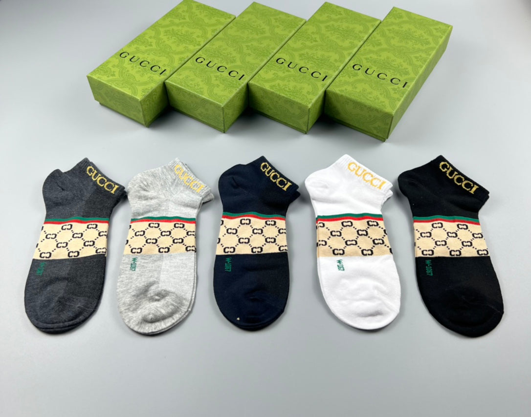 Gucci GG-Band Ankle Socks - Box of 5 Pairs