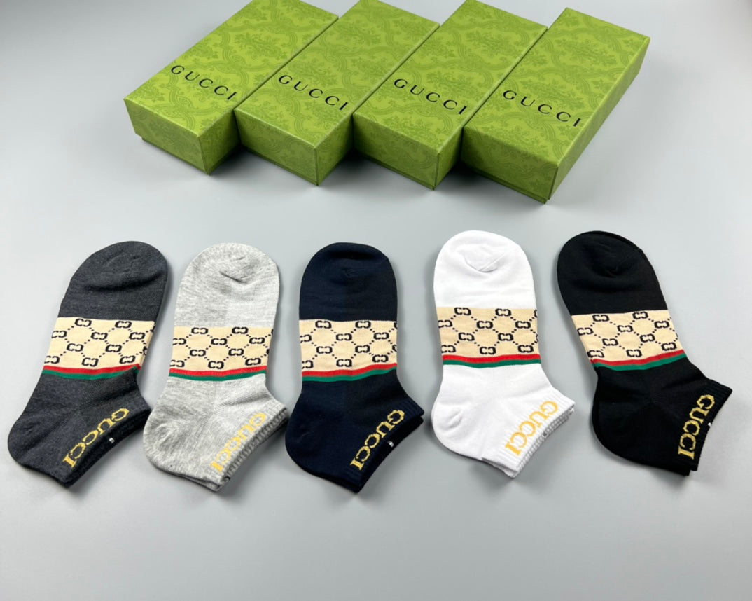 Gucci GG-Band Ankle Socks - Box of 5 Pairs
