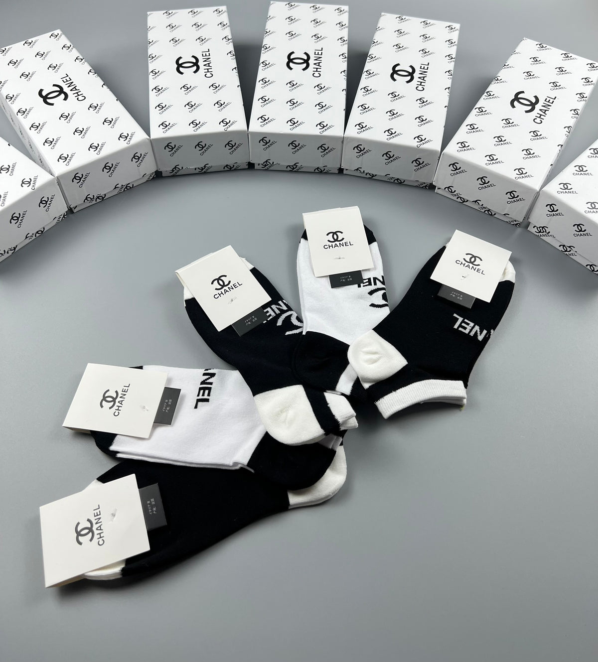 Chanel Cotton Short Socks - 5-Pair Pack