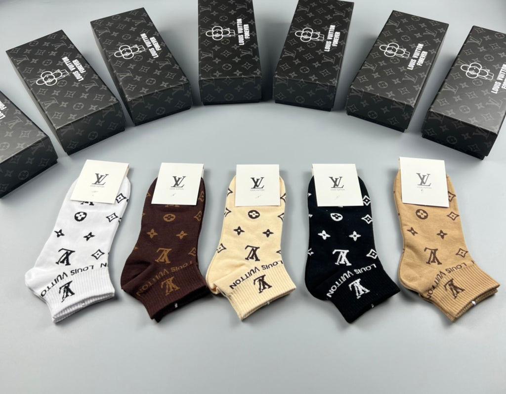 Louis Vuitton Cotton Socks - 5-Pair Pack