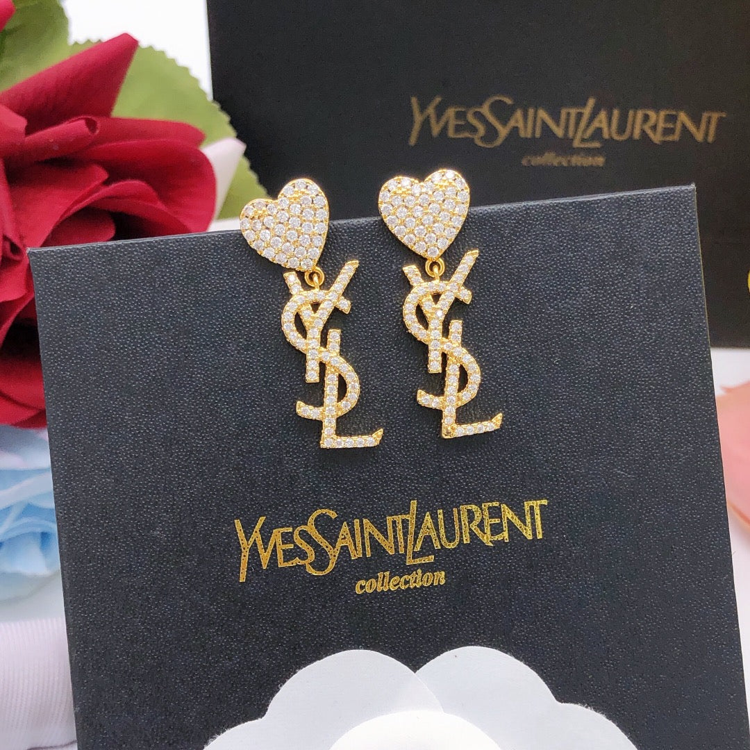 Heart Stud Earrings in Silver-Tone main product view