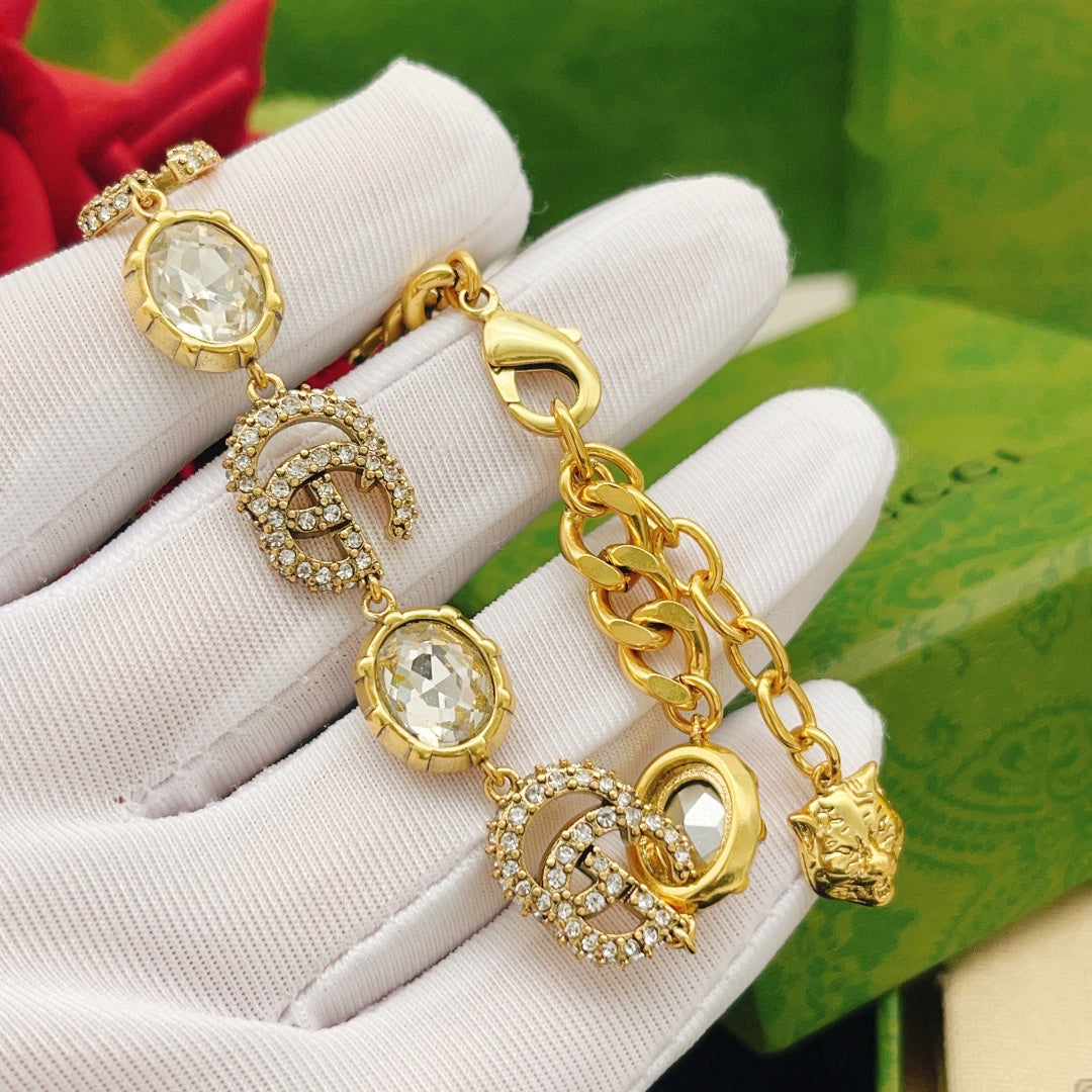 Geometric Emblem Bracelet in Polished Metal-Tone – Design 019 side detail