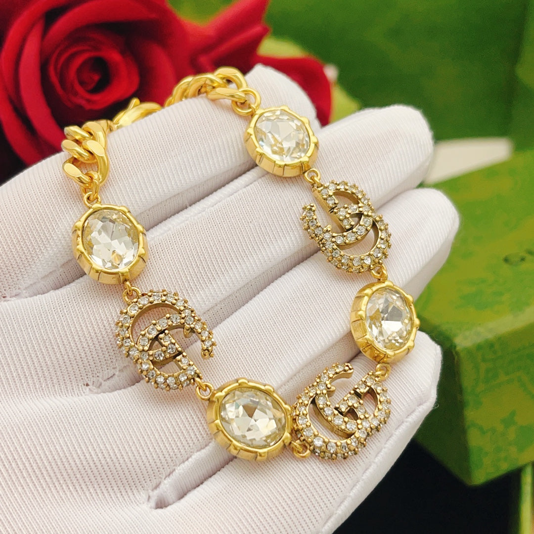 Geometric Emblem Bracelet in Polished Metal-Tone – Design 019 detail view
