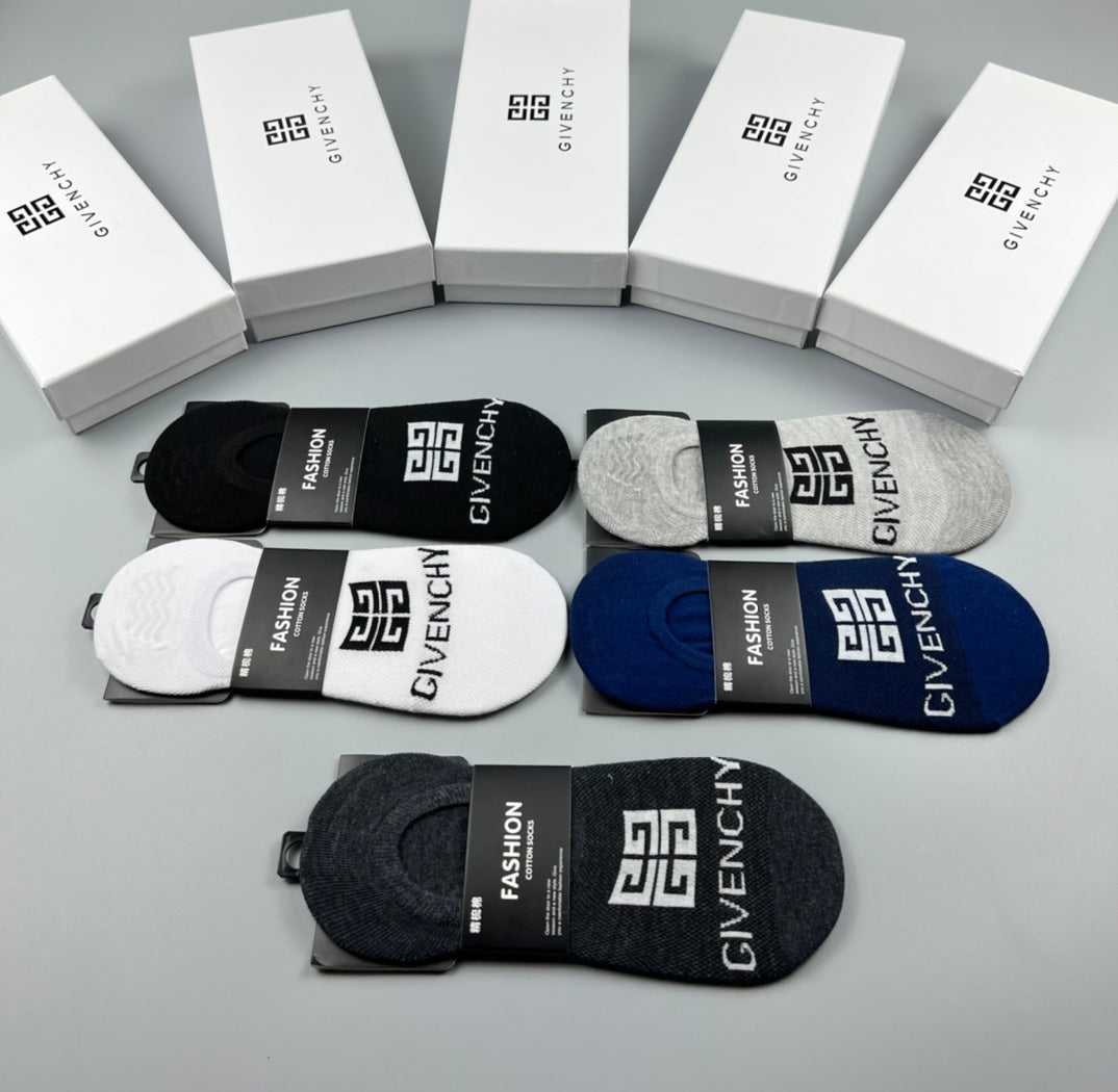 Givenchy Cotton Short Socks - 5-Pair Pack