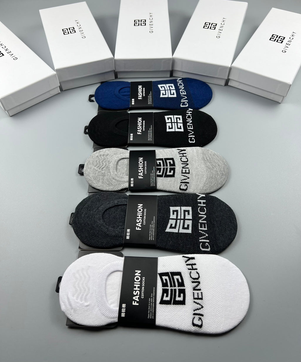 Givenchy Cotton Short Socks - 5-Pair Pack