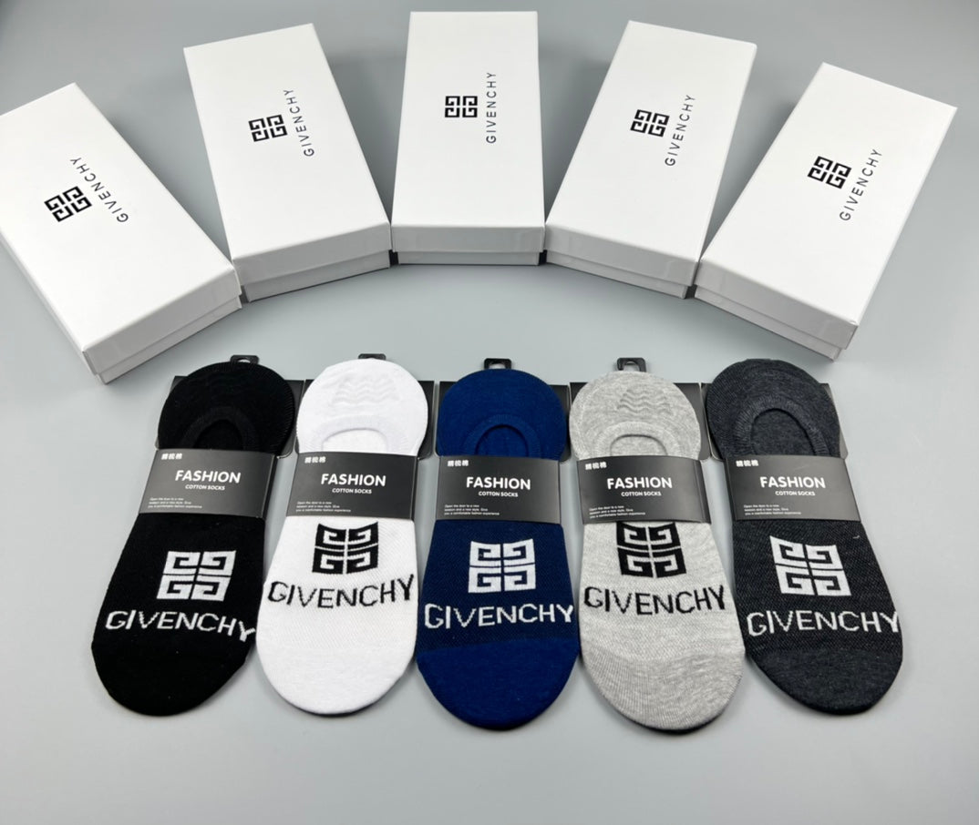 Givenchy Cotton Short Socks - 5-Pair Pack
