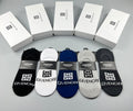 Givenchy Cotton Visible Colour, Cuff And Emblem Details No-Show Socks - 5-Pair Set