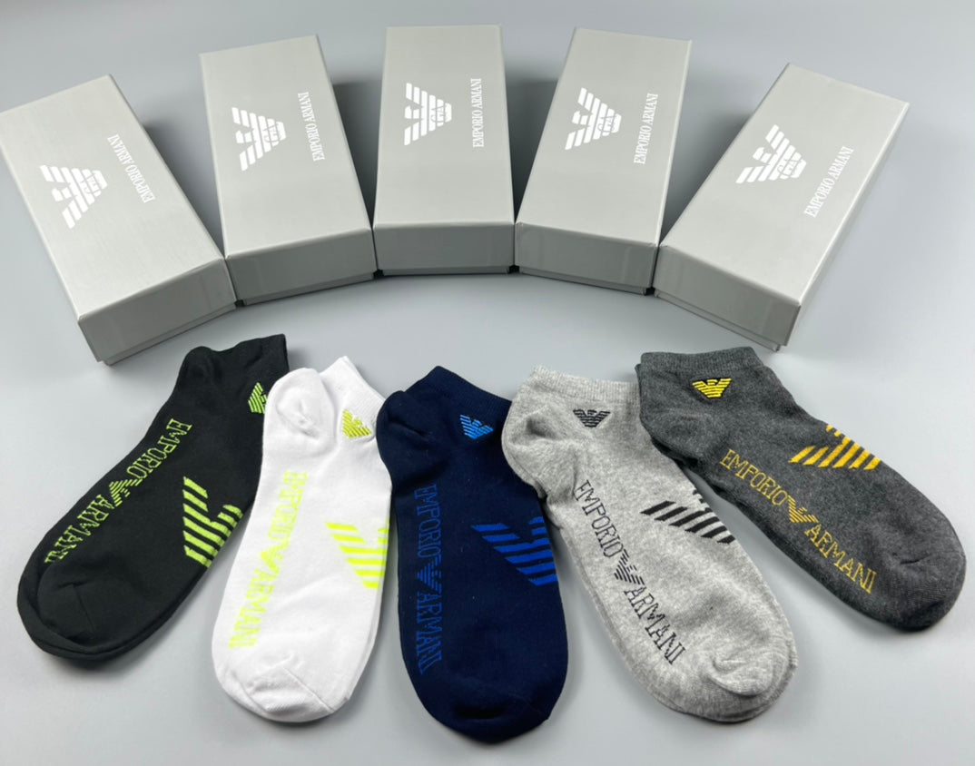 Emporio Armani Cotton Socks - 5-Pair Pack
