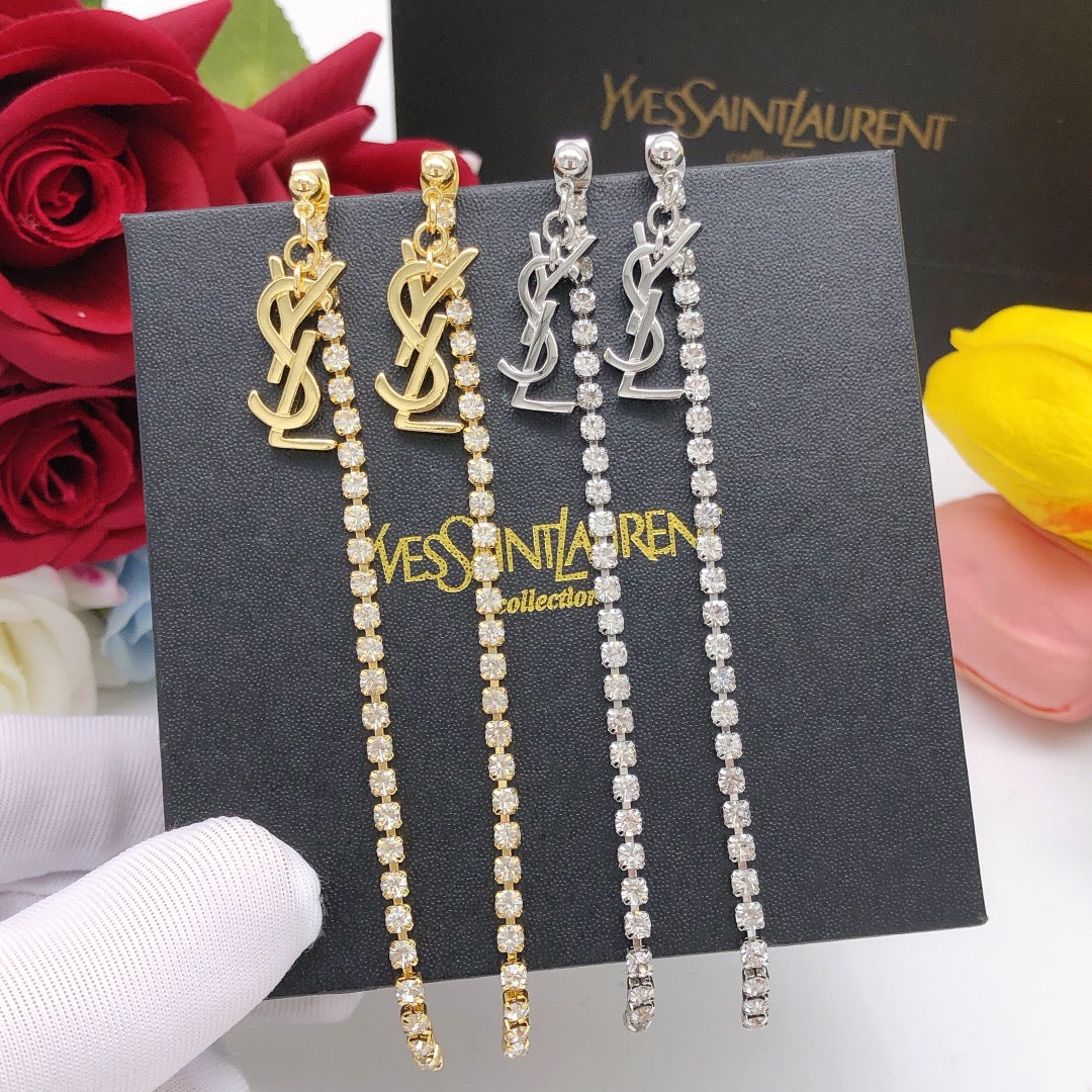 Geometric Emblem Stud Earrings in Gold-Tone – Design 012 front product view