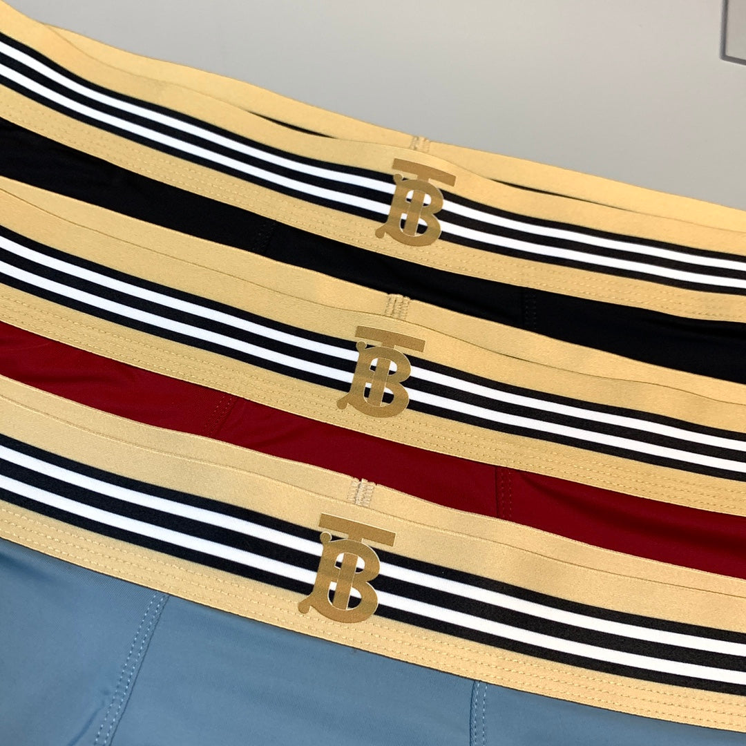 Burberry Striped Waistbands Men's Boxer Briefs - 3-Piece Box