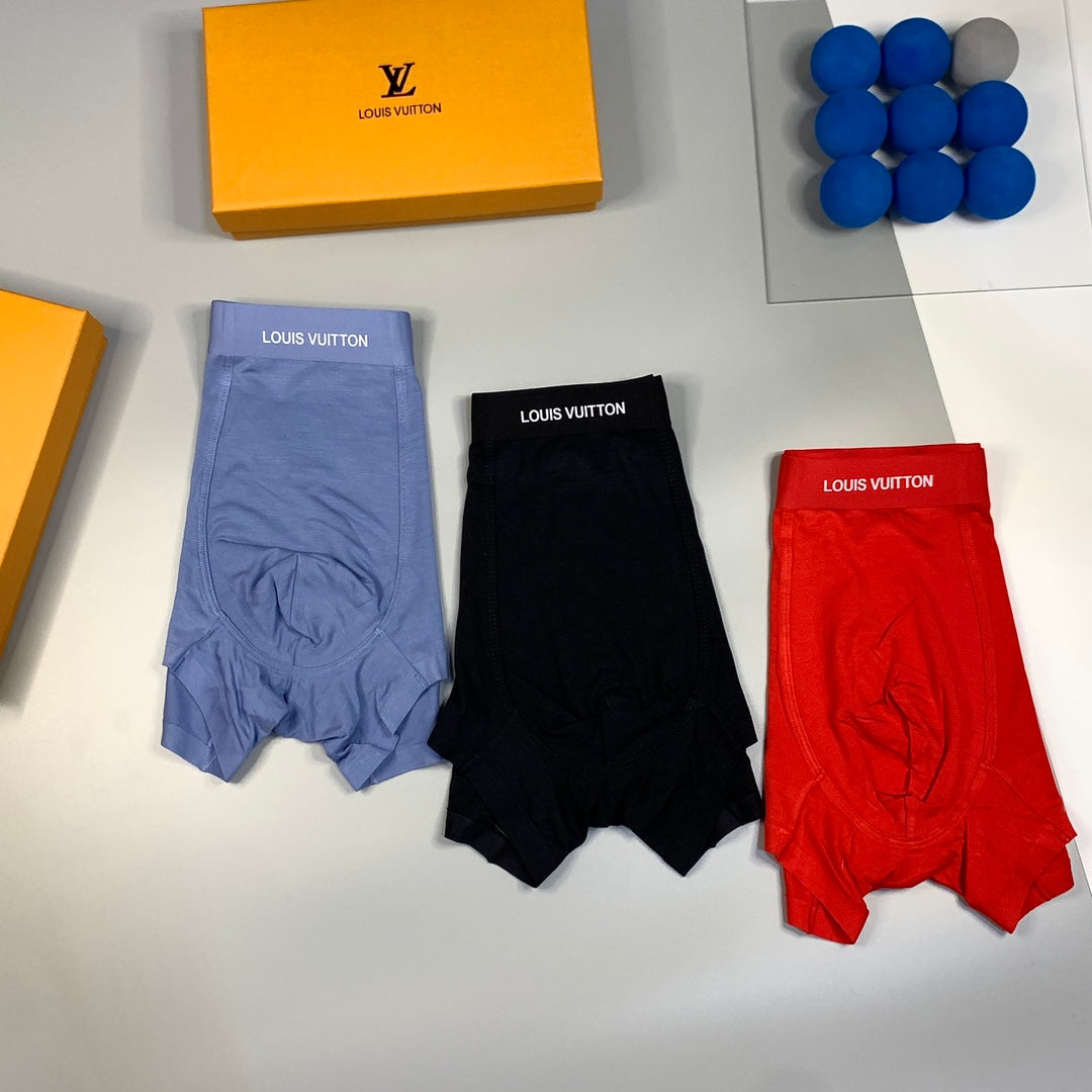 Louis Vuitton Clean Wordmark Waistbands Men's Boxer Briefs - 3-Piece Box
