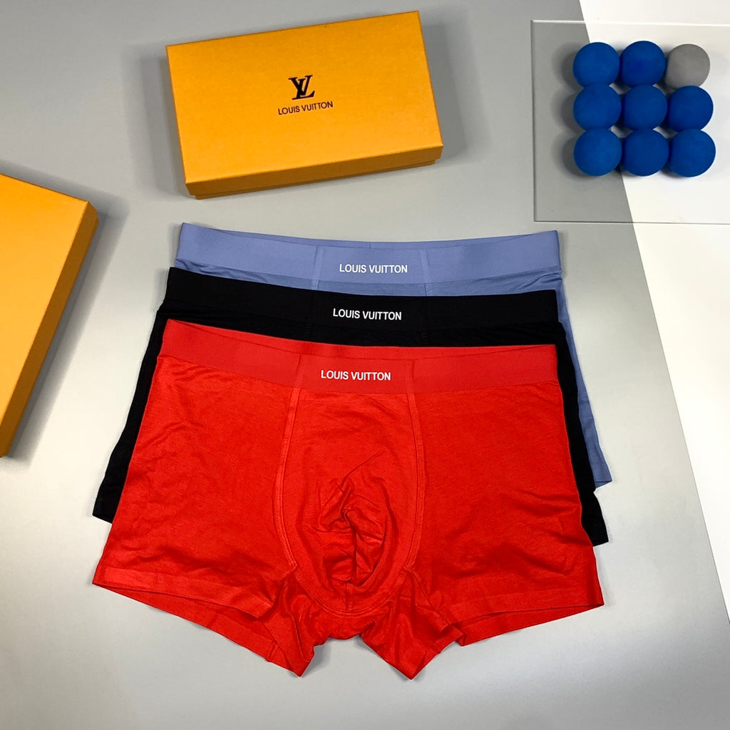 Louis Vuitton Clean Wordmark Waistbands Men's Boxer Briefs - 3-Piece Box