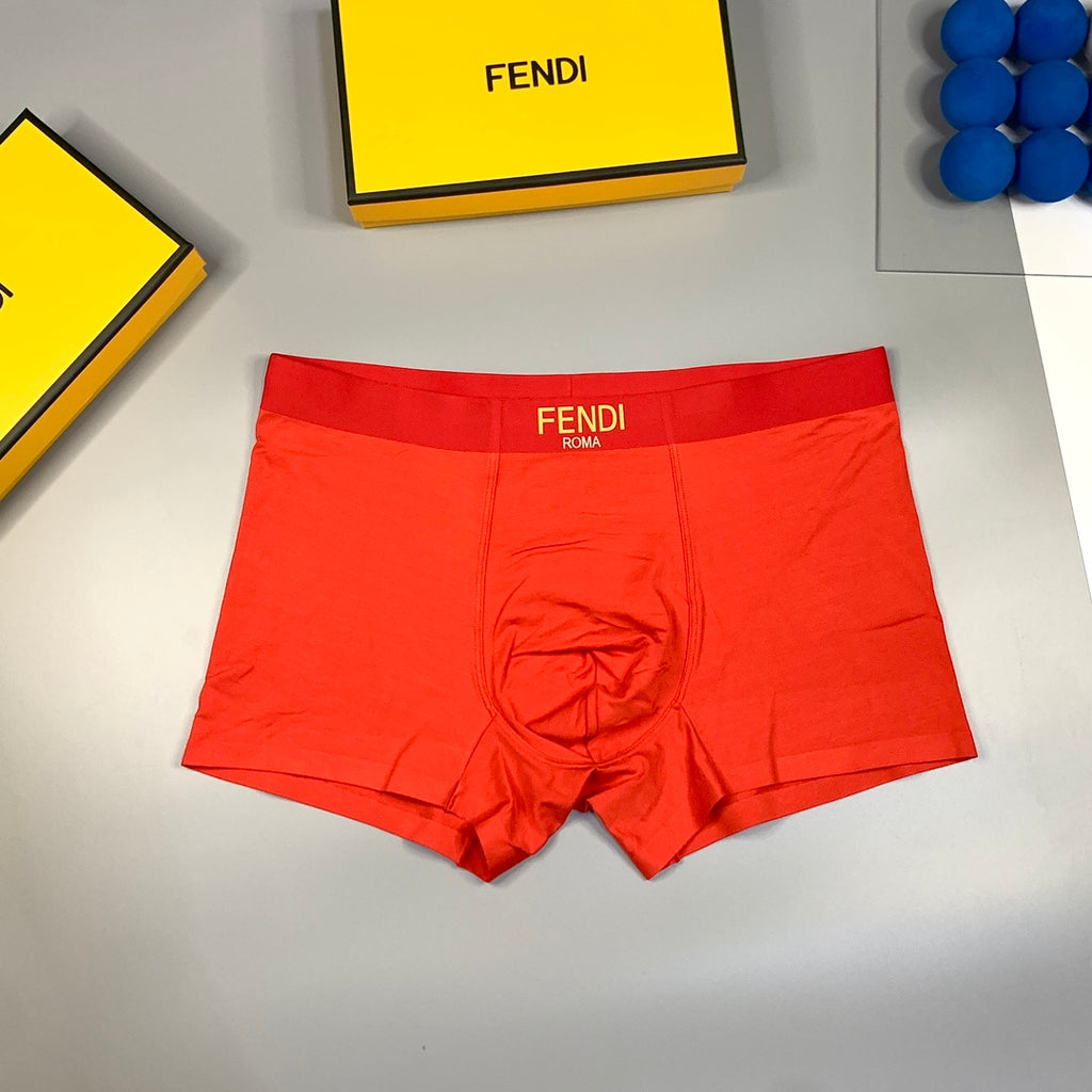 Fendi Clean Wordmark Waistbands Men's Boxer Briefs - 3-Piece Box