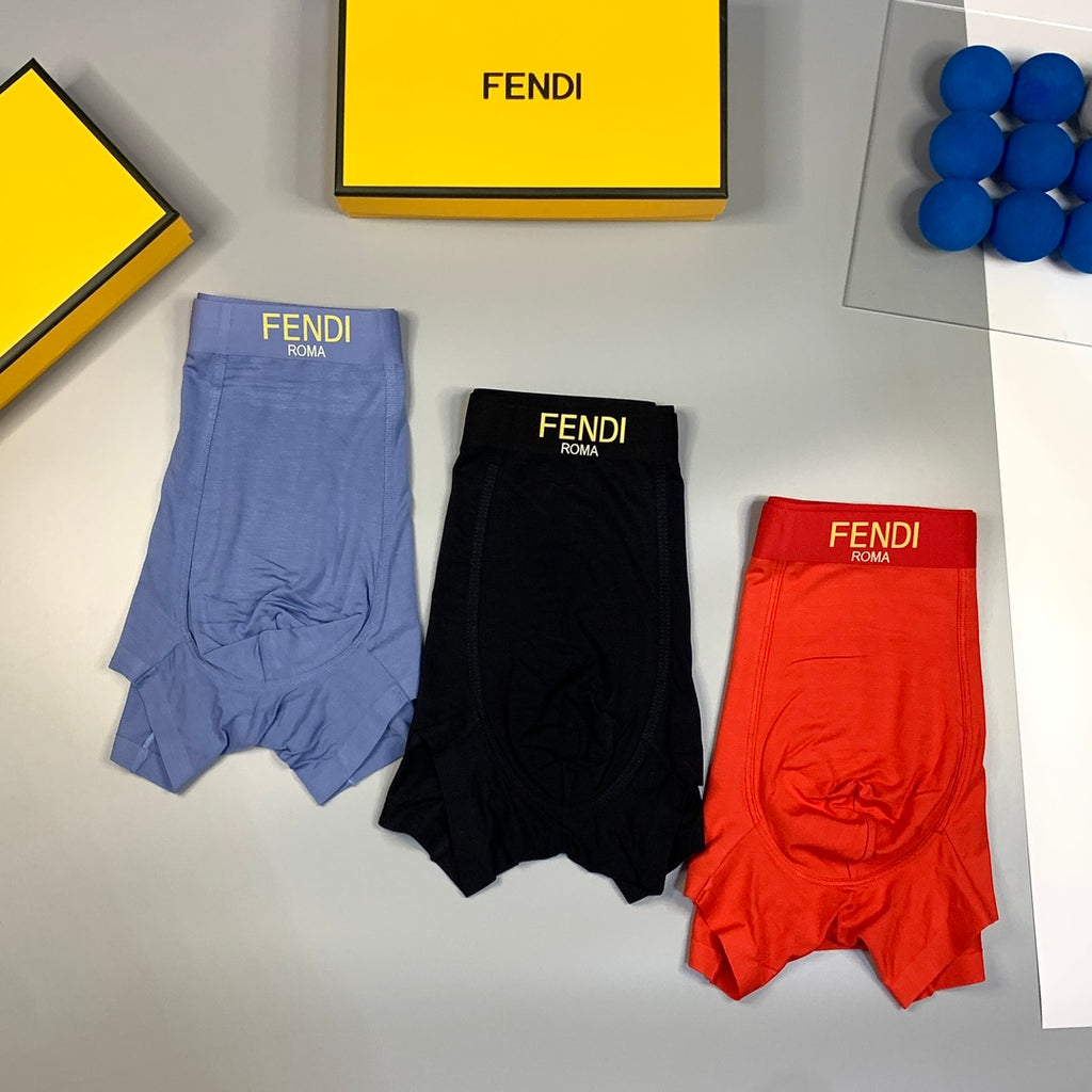 Fendi Modal Men's Boxer Briefs - 3-Piece Box