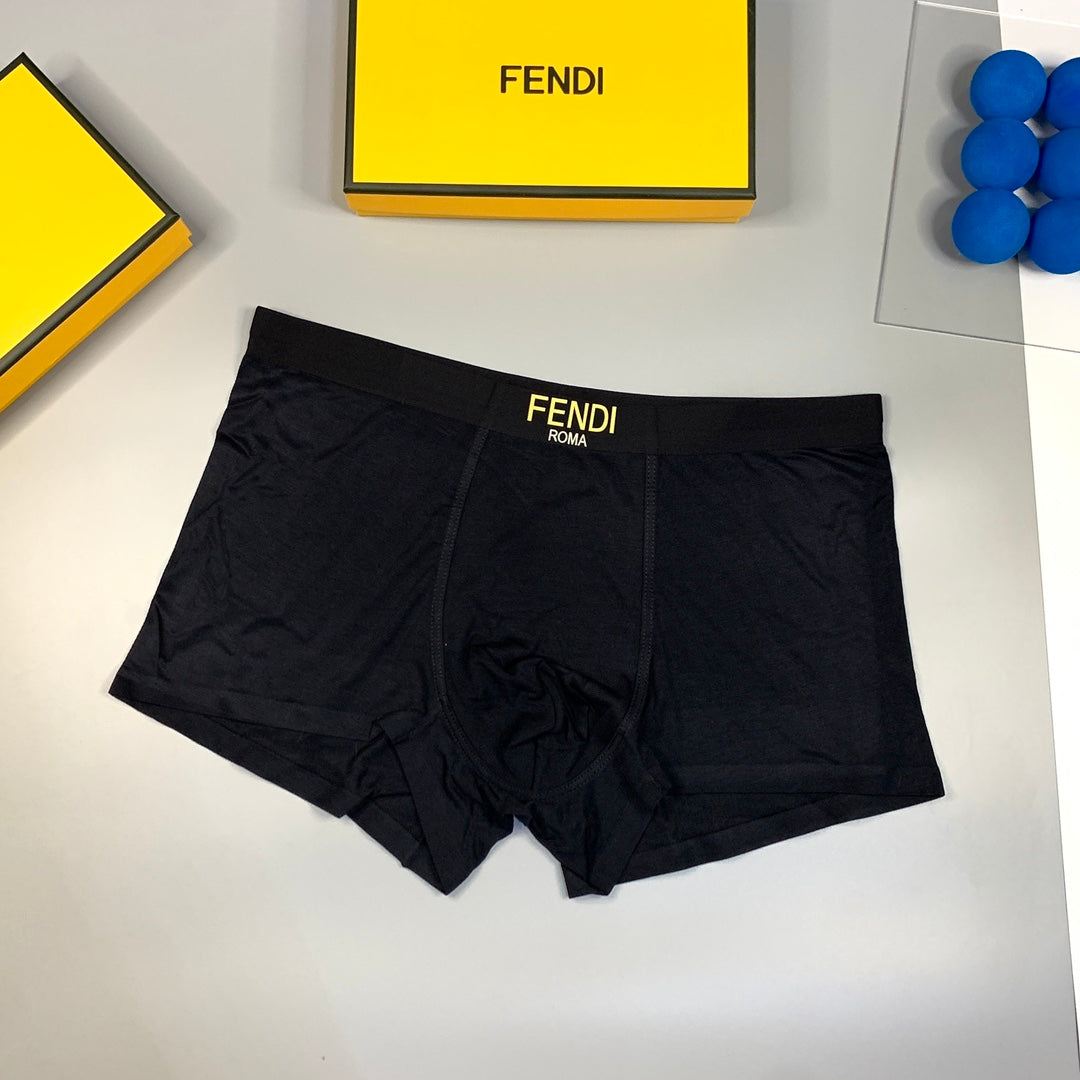 Fendi Clean Wordmark Waistbands Men's Boxer Briefs - 3-Piece Box
