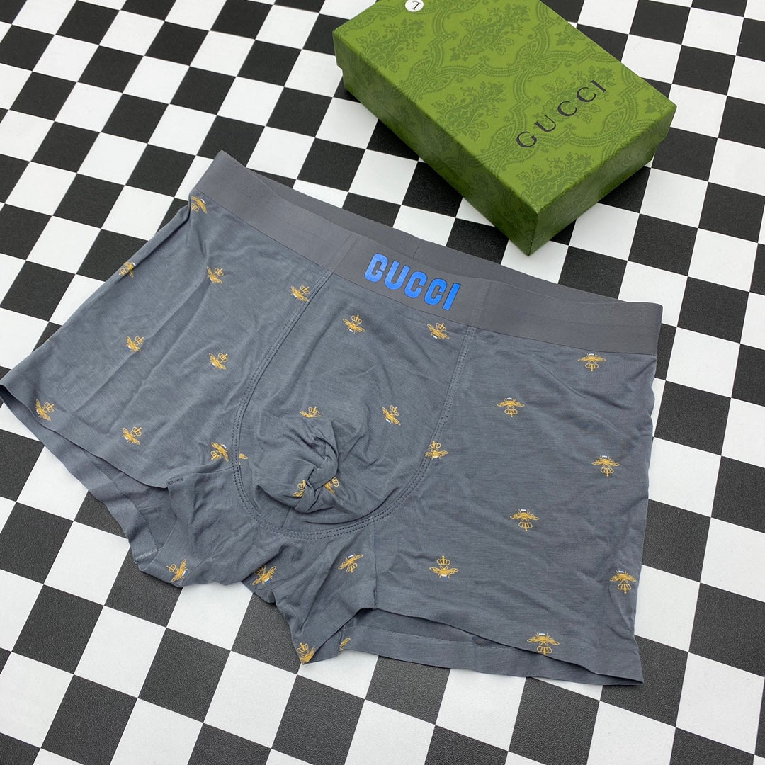 Gucci Bee Motifs Men's Boxer Briefs - 3-Piece Box