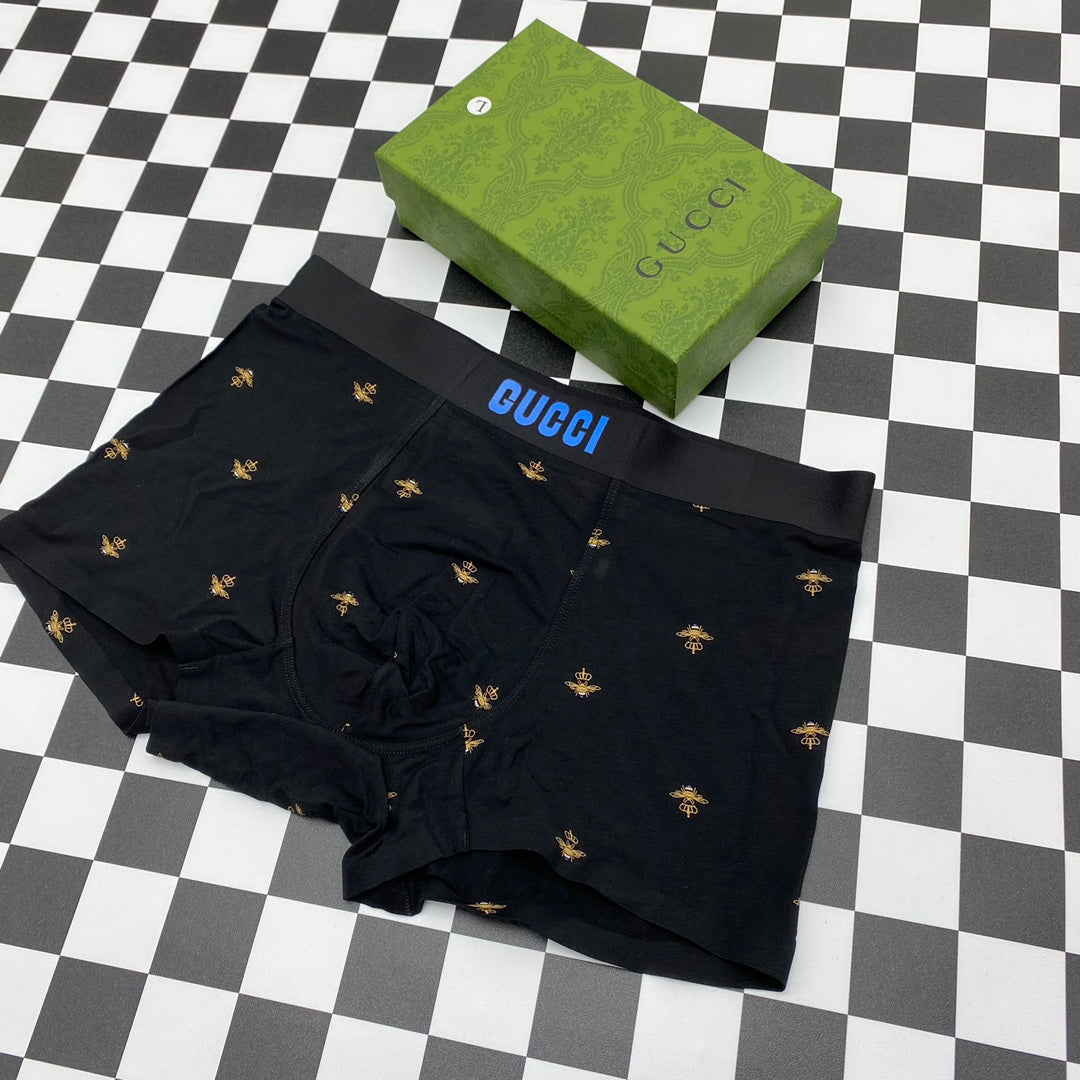 Gucci Small Repeating Bee-Style Motifs Men's Boxer Briefs - 3-Piece Box