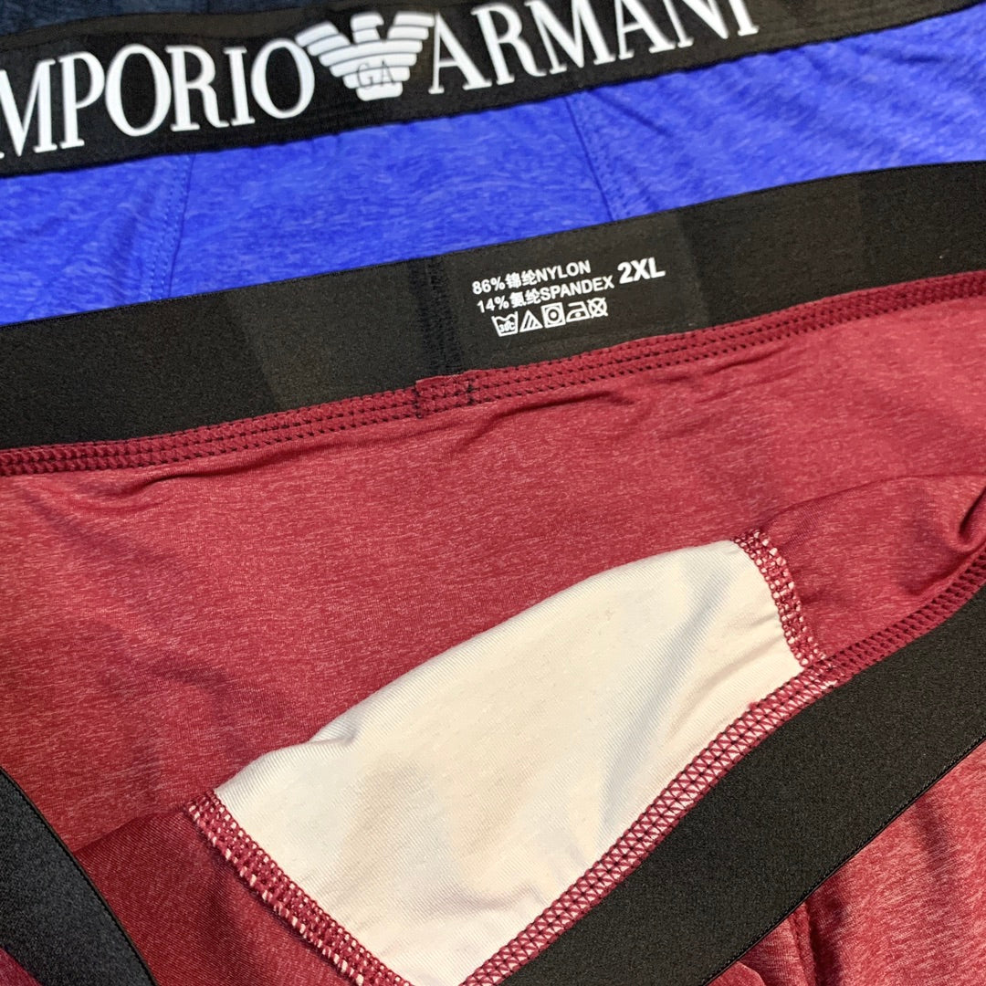 Armani Broad Logo Waistbands Men's Boxer Briefs - 3-Piece Box