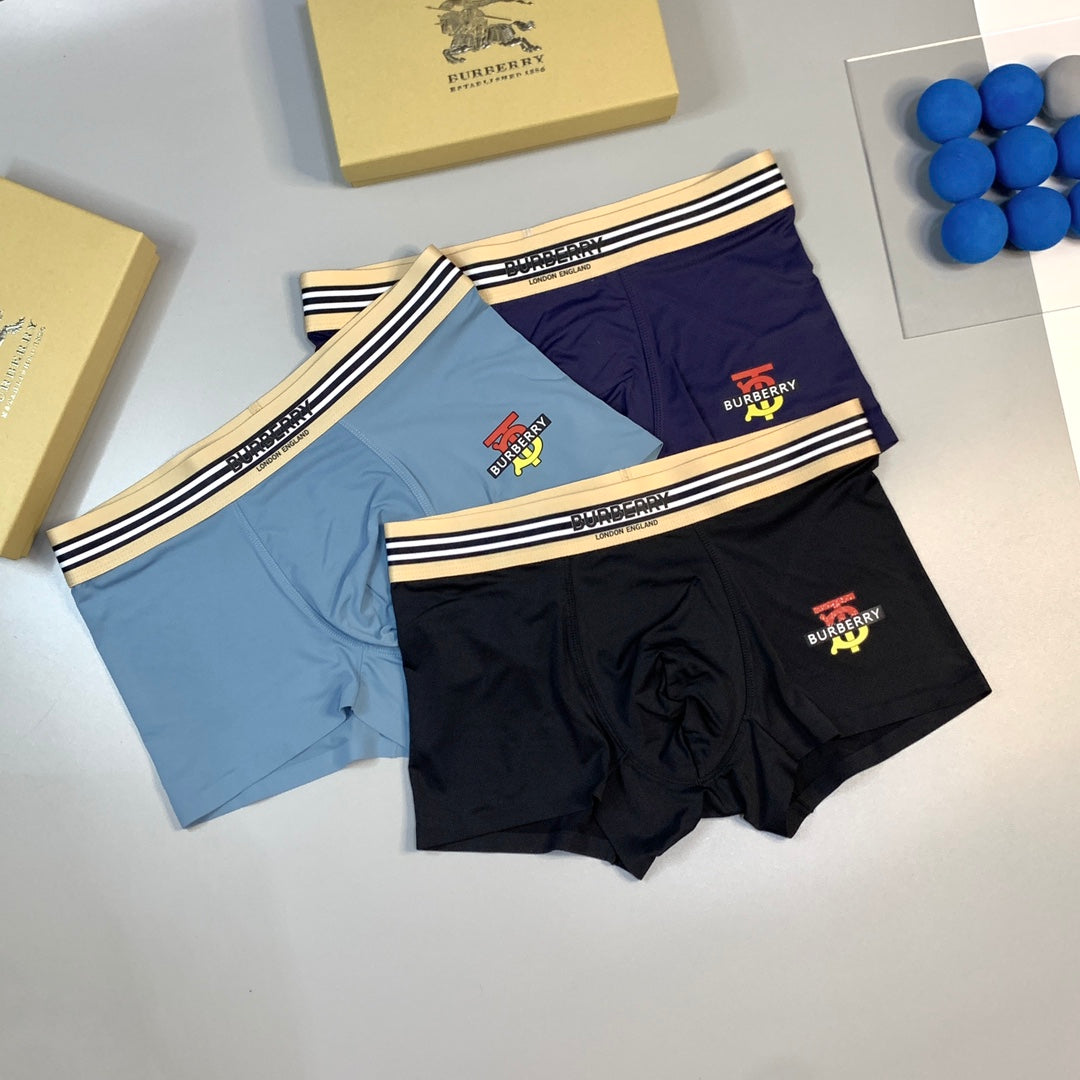 Burberry Ice-Silk Men's Boxer Briefs - 3-Piece Box