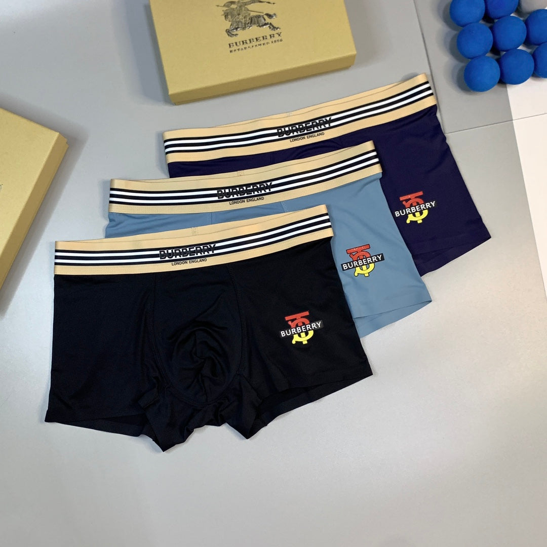 Burberry Ice-Silk Men's Boxer Briefs - 3-Piece Box
