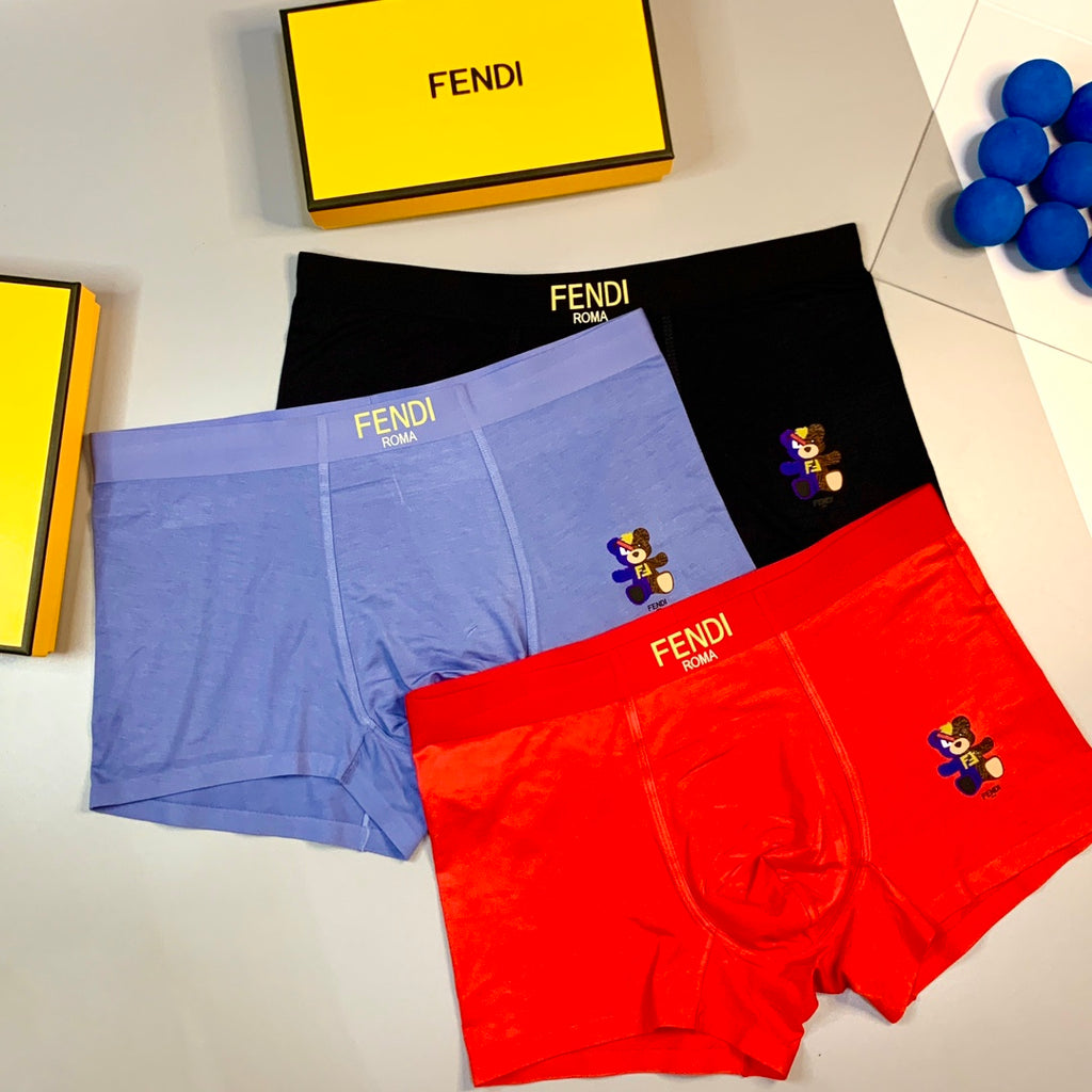 Fendi Modal Men's Boxer Briefs - 3-Piece Box