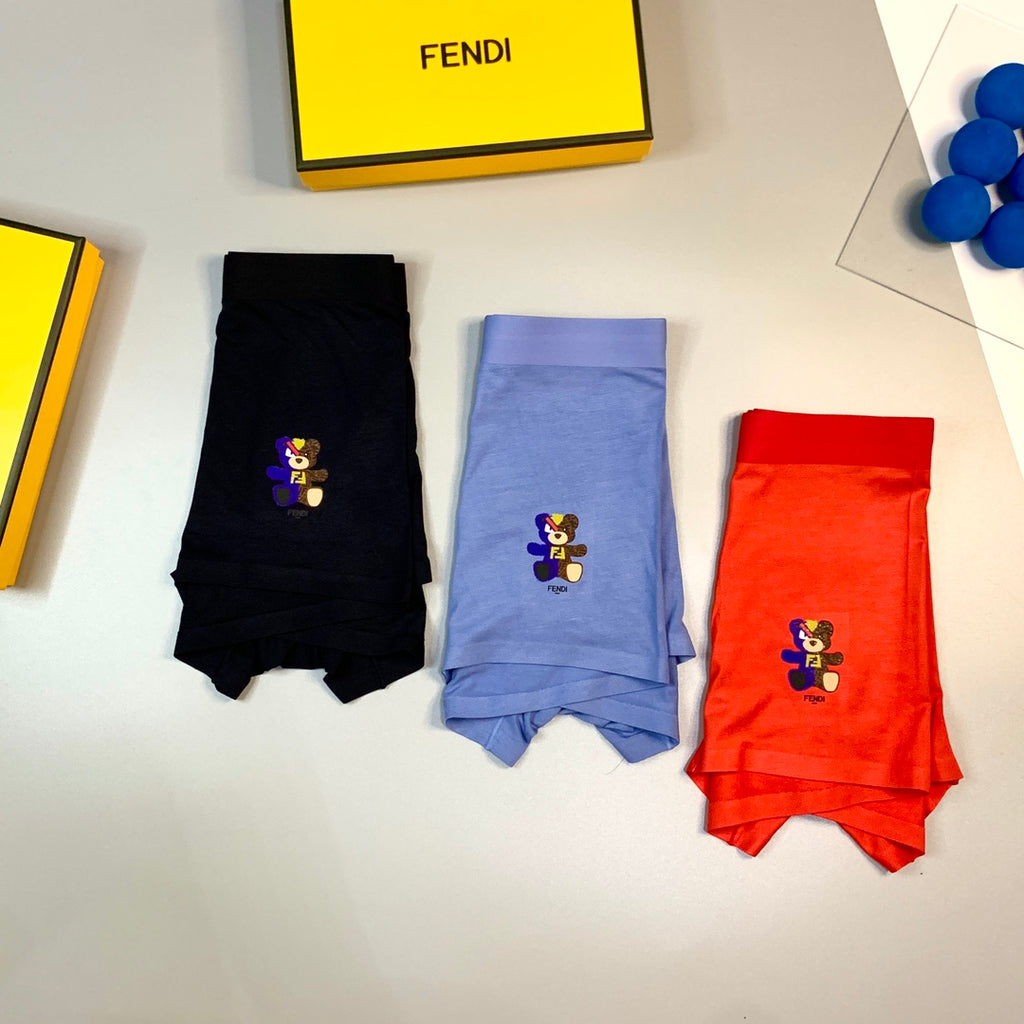 Fendi Modal Men's Boxer Briefs - 3-Piece Box