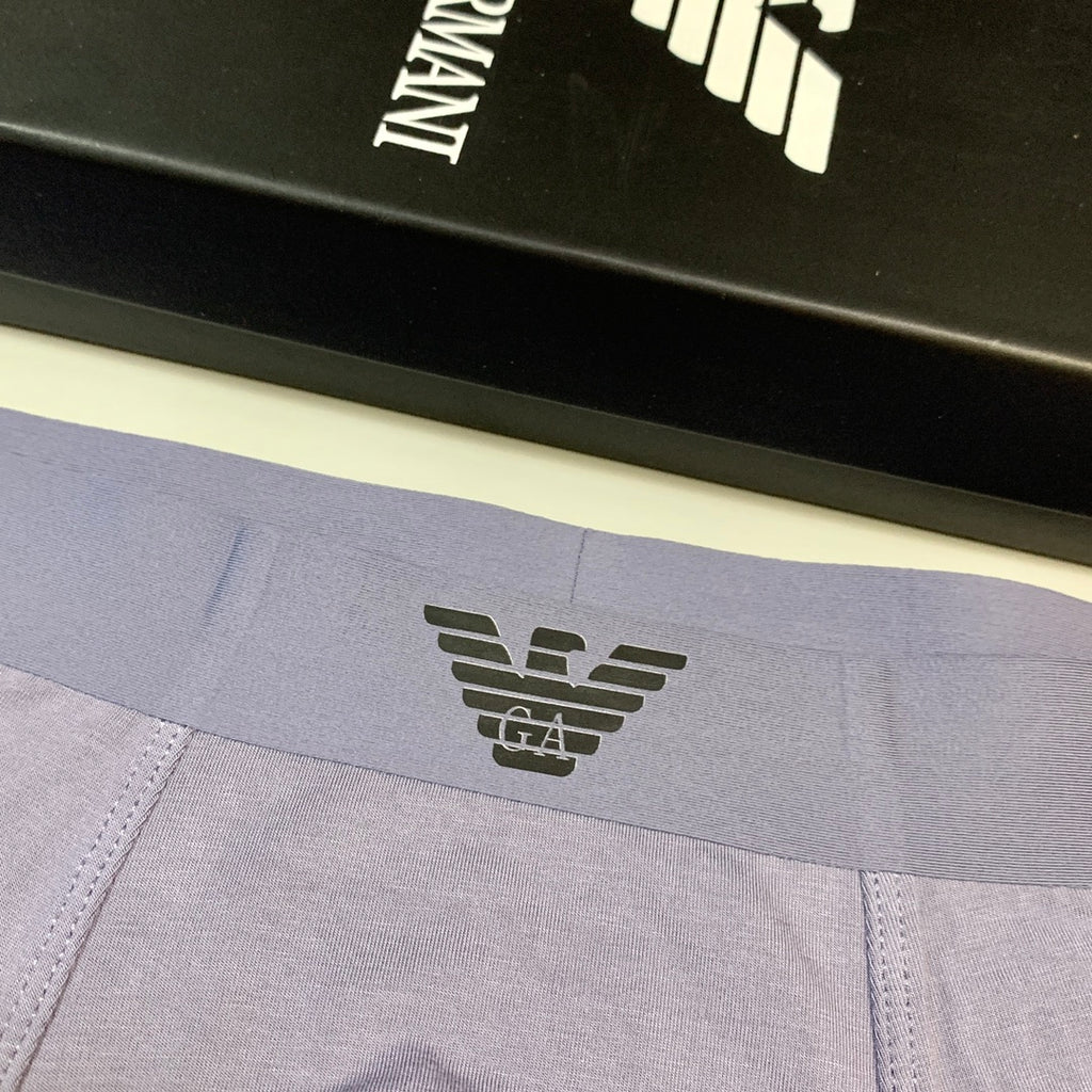 Armani Modal Visible Branded Waistband Or Emblem Details Men's Boxer Briefs - 3-Piece Box