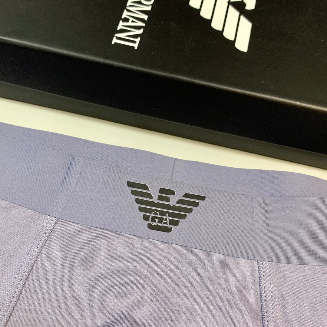 Armani Modal Visible Branded Waistband Or Emblem Details Men's Boxer Briefs - 3-Piece Box
